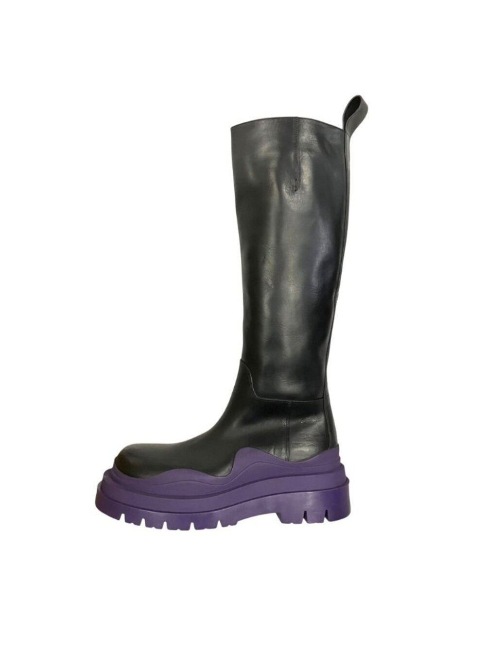 Bottega Veneta Tire Boots Long Platform Shoes /24 Black Purple